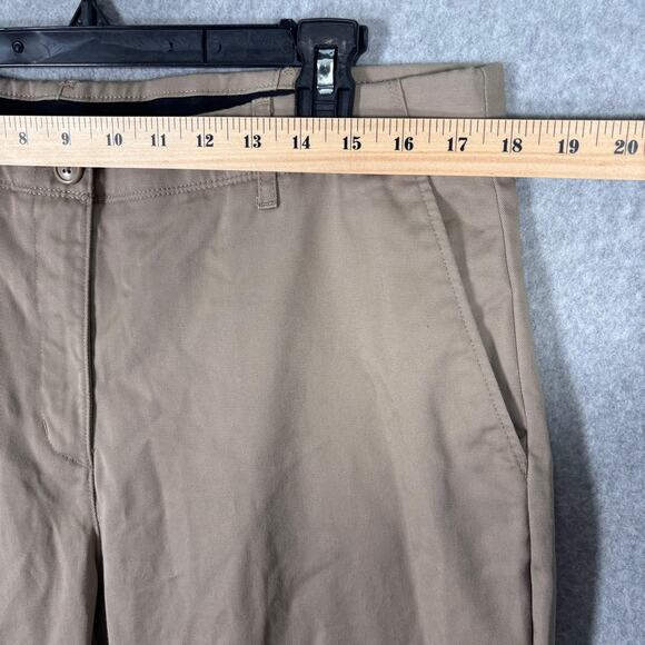 Lands‎ End Pants 14 Khaki Tan Stretch Elastic Waist Trousers Academia Neutral - Picture 4 of 12